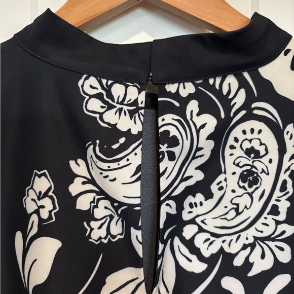 Zara Women’s NWT Black and Cream Elegant Long Sleeve Wedding Guest Dress XL - Picture 5 of 7